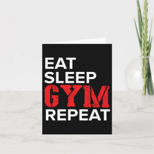 Cartão Repetir o Gym de Sono