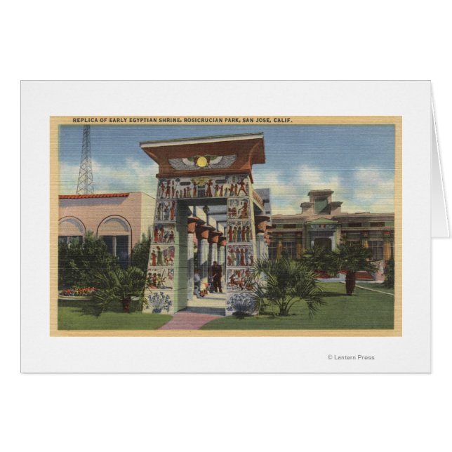 Cartão Réplica do Santuário Egípcio, Parque Rosicruciano (Frente Horizontal)