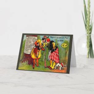 Cartão Replica Vintage image , Leap year 1908