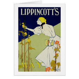 Cartão Reprodução da propaganda de poster 'um Lippincot