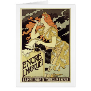Cartão Reprodução de uma propaganda de poster 'Marquet