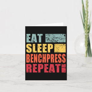 Cartão Reproduza o Benchpress de repouso