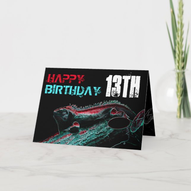 Cartão Reptile Birthday (Frente)