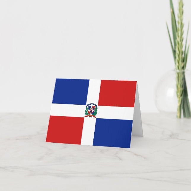Cartão República Dominicana Flag Notecard (Frente)