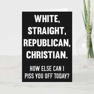Cartão Republicano Branco Hetero Masculino Engraçado Repu