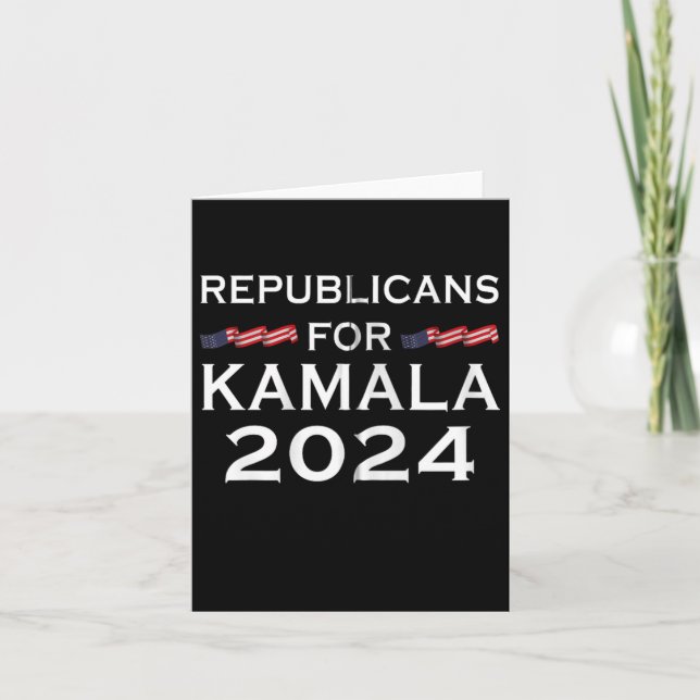 Cartão Republicanos Por Kamala Harris W Waltz 2024 Zip Ho (Frente)