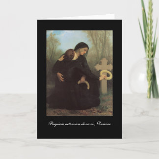 Cartão Requiem - Catholic Sympathy Card - Bouguereau