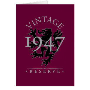 Cartão Reserva 1947 do vintage
