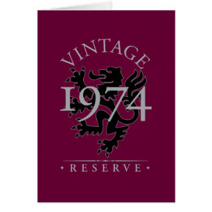 Cartão Reserva 1974 do vintage