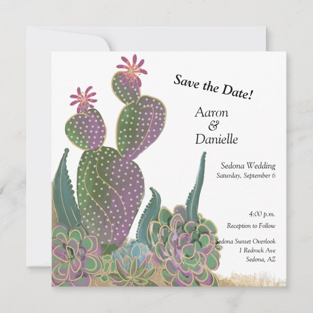 Cartão Reserve a Data Folha Única (Frente)