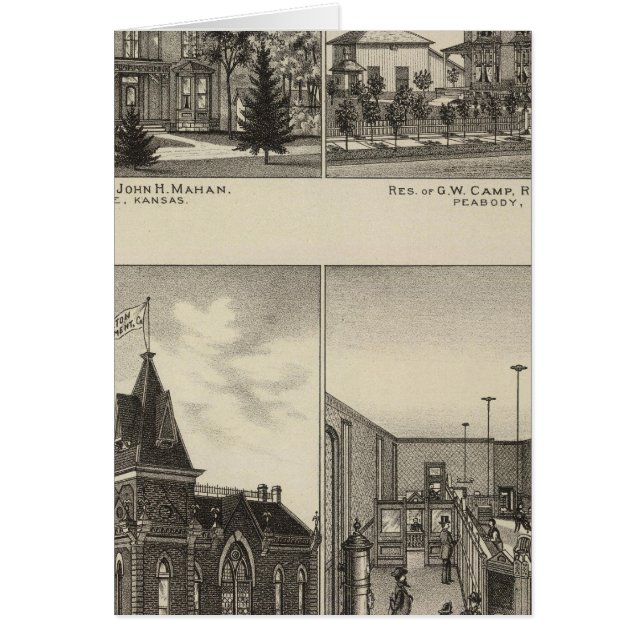 Cartão Residências, Abilene, Kansas (Frente)