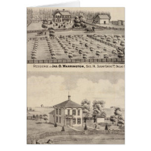 Cartão Residências e fazendas de Warrington