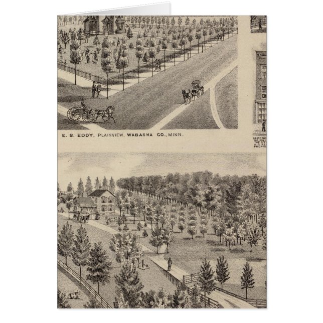 Cartão Residências, Fazenda, Minnesota (Frente)