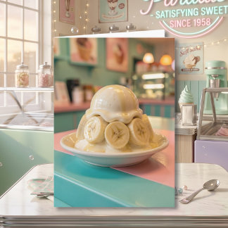 Cartão Resin Banana Sundae Granddaughter's Birthday  