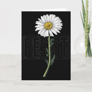 Cartão Resist Floral Anti Trump Resistência Litical Daisy