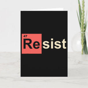 Cartão Resista 47 Símbolo Químico do Elemento Trump