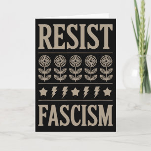 Cartão Resista ao Fascismo Protesto Trump Anti Trump 10