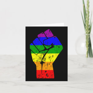 Cartão Resiste à Orgulho gay do Sinalizador Arco-Íris