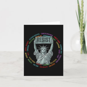 Cartão Resistência À Estátua Da Liberdade Dos Eua