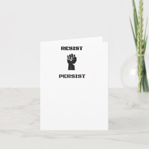 Cartão Resistência à opressão persistente a camisetas mul