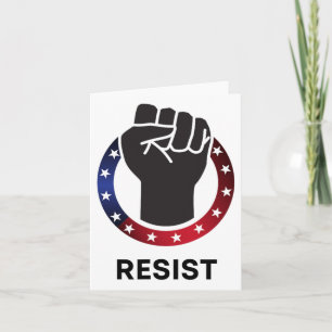 Cartão Resistência à Resistência Anti-Trump Protesto Polí