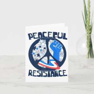 Cartão Resistência à Resistência Pacífica Anti-Trump Tee 