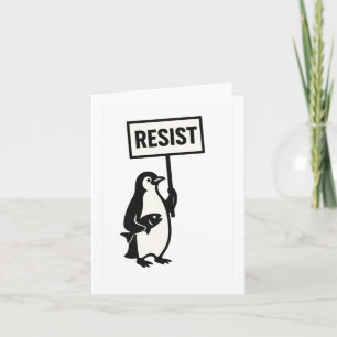 Cartão Resistência ao Ativismo do Pinguim Gráfico 1