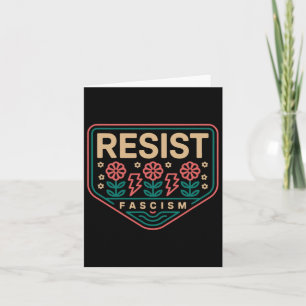 Cartão Resistência ao fascismo Protesto Trump Anti Trump