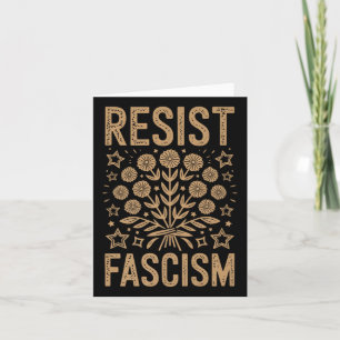 Cartão Resistência ao fascismo Protesto Trump Premium _1