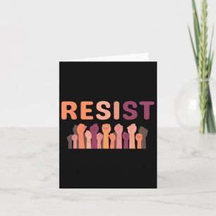 Cartão Resistência Fist Faz Parte Da Resistência Anti Tru