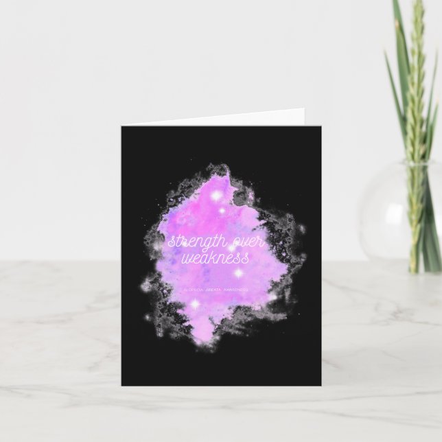 Cartão Resistência sobre fraqueza Galáxia - Alopecia Area (Frente)