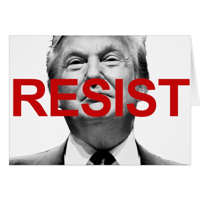 Cartão Resistir a Trump (Frente Horizontal)