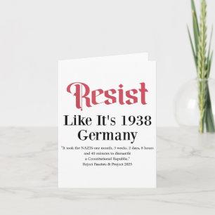 Cartão Resistir Como Sua Alemanha De 1938