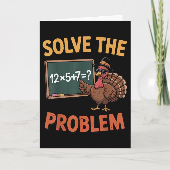 Cartão Resolva O Problema 67 Meme Peru Professor de Matem (Frente)