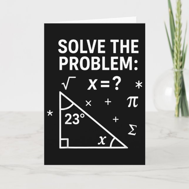Cartão Resolva O Problema Divertido Matemática 67 Meme Pr (Frente)