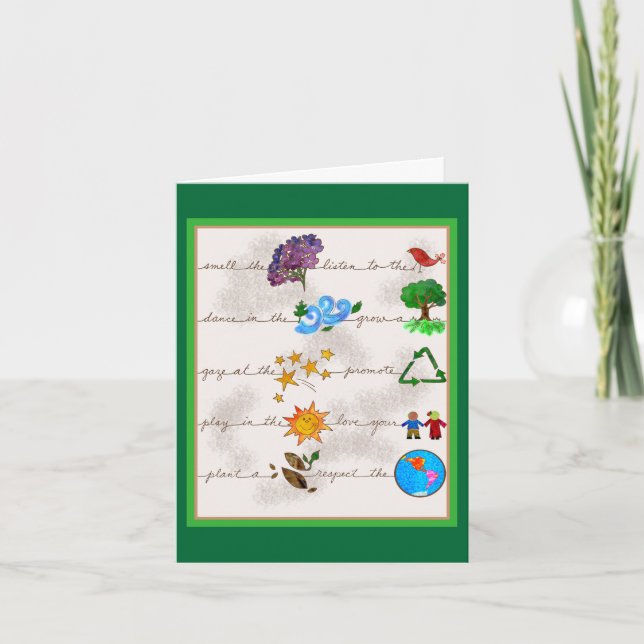Cartão Respect the Earth, Love your Children Note Card (Frente)