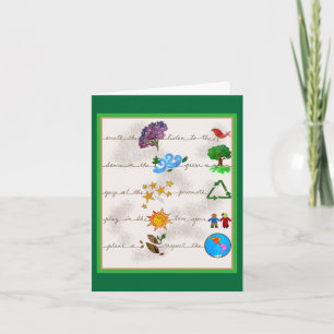 Cartão Respect the Earth, Love your Children Note Card