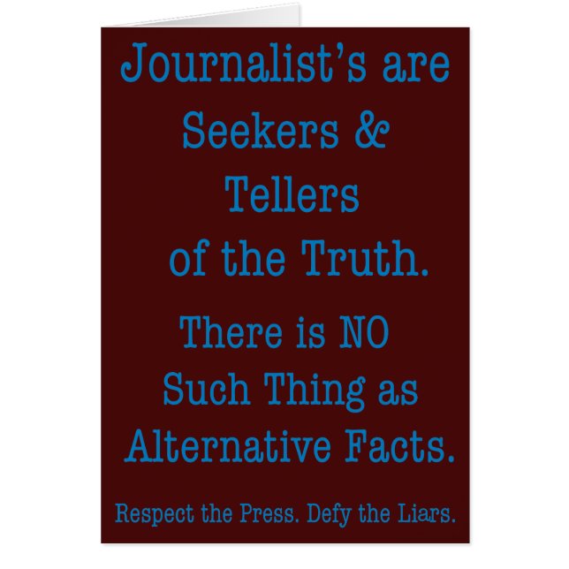 Cartão Respeite a imprensa (Frente)