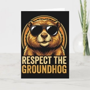 Cartão Respeite O Dia Do Groundhog Ground Hog 2026 