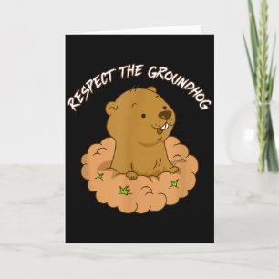 Cartão Respeite O Groundhog _2
