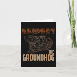 Cartão Respeite O Groundhog Feliz Dia Do Ground Hog Amant