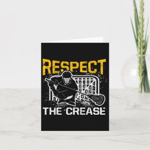 Cartão Respeite O Jogador De Lacrosse Engraçado Da Crease