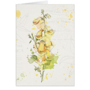 Cartão Respingo amarelo floral