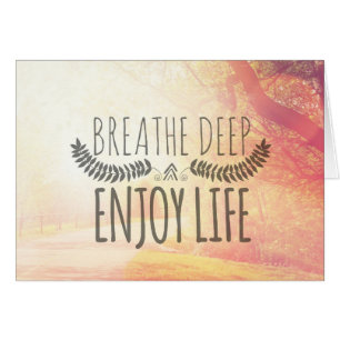 Cartão Respire profundamente