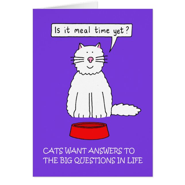 Cartão Responda às perguntas do seu gato no dia de janeir (Frente)