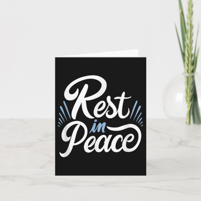 Cartão Rest In Peace Humor And Motivation To Keep Pushing (Frente)