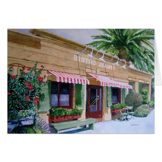 Cartão Restaurante Bistro Jeanty Napa Valley (Frente Horizontal)