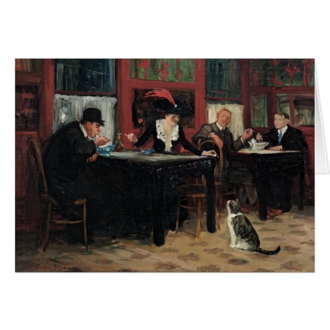 Cartão Restaurante chinês por John Sloan (Frente Horizontal)