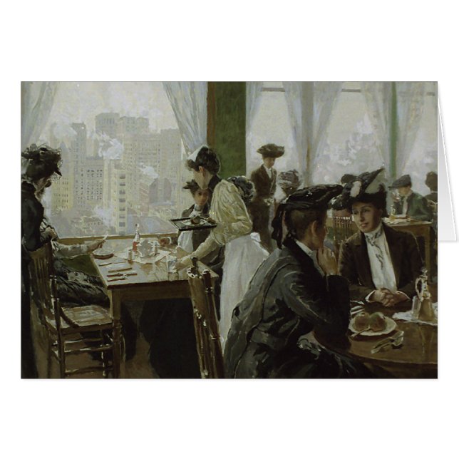 Cartão Restaurante em uma construção alta (Frente Horizontal)