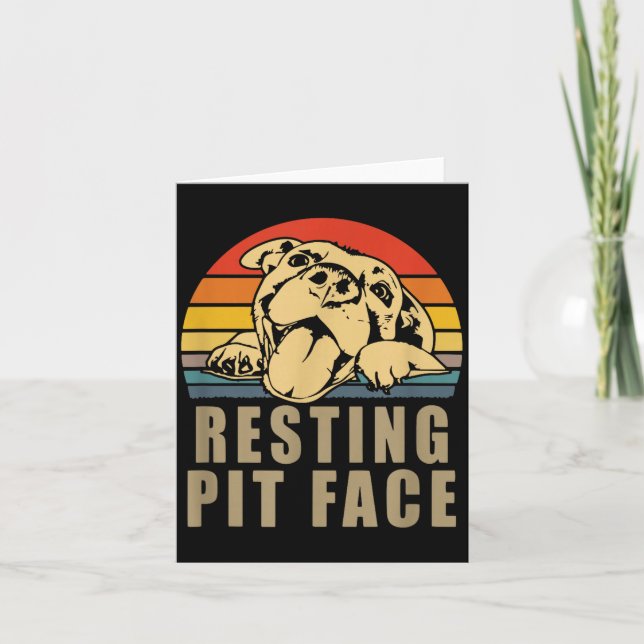 Cartão Resting T Face - Tbull Lovers Gift For Men And Wom (Frente)